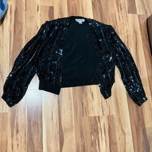 Argenti Sequin Black Jacket